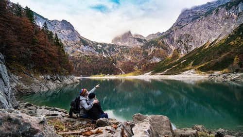 Guided Tours - People by Lake