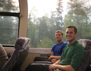 My sons Mike and Josh enjoying the train ride