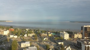 View of Anchorage from our hotel room